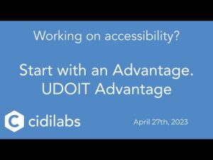 Educause Demo Day - Featuring UDOIT Advantage
